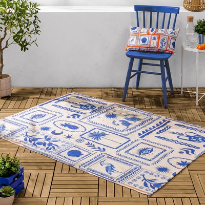 Abstract Stamp Digitally Printed Indoor/Outdoor Rug FURN.
