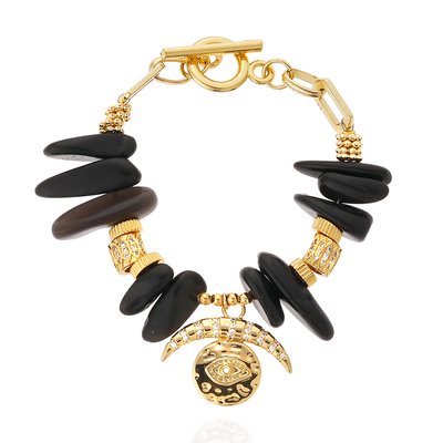 Bracelet chaîne avec pierres et pendentif OLVIDO HIPANEMA