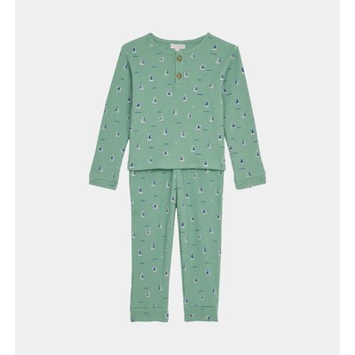 Ensemble T-shirt Legging Ari Nid D'abeille Coton Bio CADET ROUSSELLE