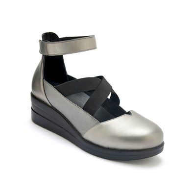 Babies hautes compensées en cuir PEDICONFORT