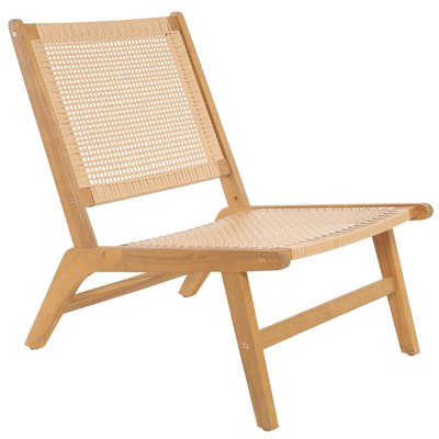 Fauteuil intérieur extérieur, acacia et rotin, AGUILARES NORDLYS