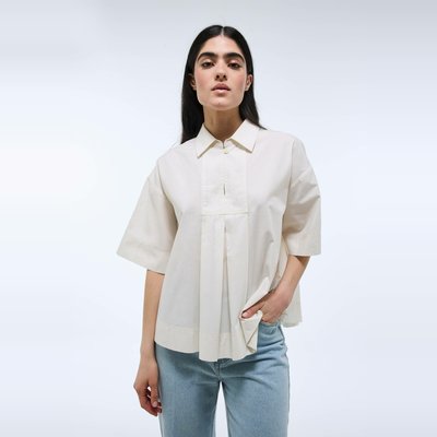Blouse manches courtes unie en coton BIO GOTS MONOPRIX
