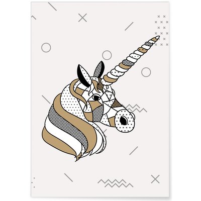 Affiche Licorne scandinave L'AFFICHERIE