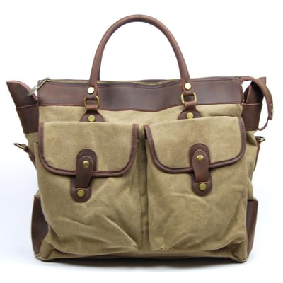 Sac week-end femme cuir et toile ZANZIBAR OH MY BAG