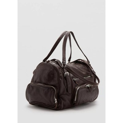 Grand sac bowling cuir MANGO