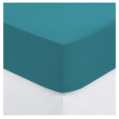 Drap housse coton uni Couleur moderne EDEN