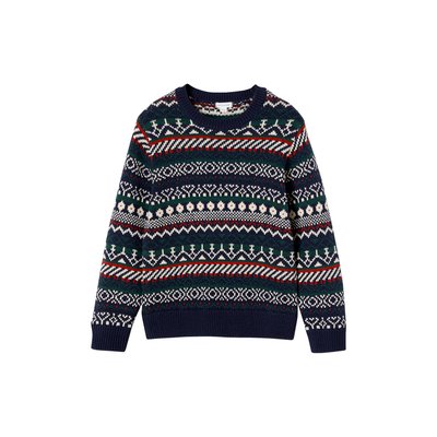 Pull jacquard col rond VERTBAUDET