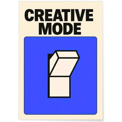 Affiche Creative mode L'AFFICHERIE
