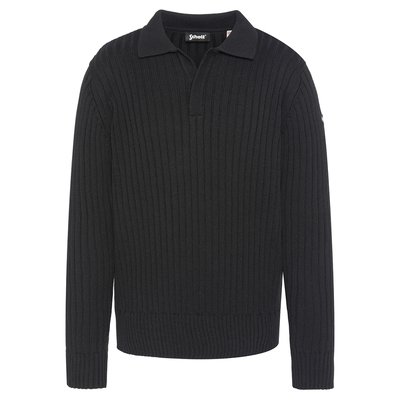 Pull côtelé col polo SCHOTT