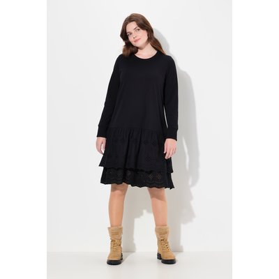 Robe en molleton à col rond et ULLA POPKEN
