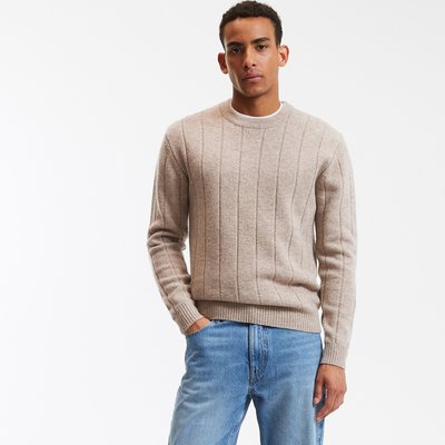 Pull en laine col rond en grosse maille LA REDOUTE COLLECTIONS