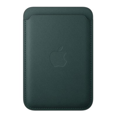 Porte-cartes en tissage fin vert APPLE