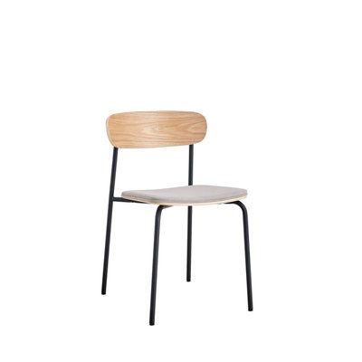 Lot de 2 chaises en tissu et métal - Arno DRAWER