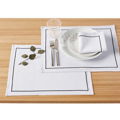4er-Pack Tischsets Bourdon aus vorgewaschenem Halbleinen LA REDOUTE INTERIEURS