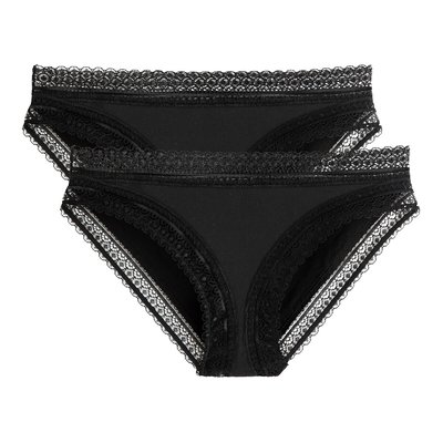 Pack of 2 Knickers with Lace Details LA REDOUTE COLLECTIONS