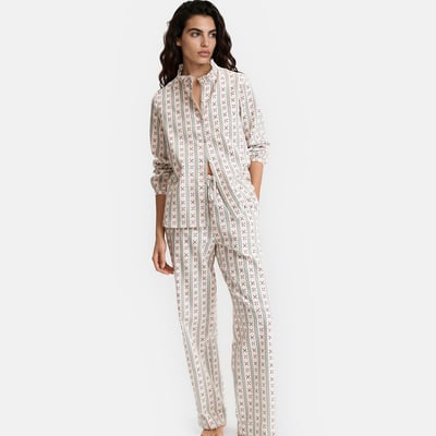 Pyjama 2 pièces en flanelle, imprimé fleurs LA REDOUTE COLLECTIONS