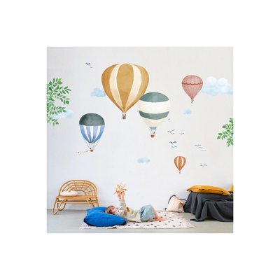 Stickers géants Montgolfière aquarelle MIMI'LOU