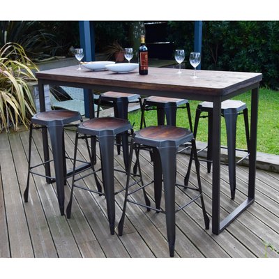Ensemble haut bois massif et acier - NEVADA MATHI DESIGN