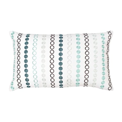 Coussin déco brodé en polycoton imprimé, Stello C DESIGN HOME TEXTILE