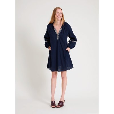 Robe ample brodée manches bouffantes JOUR NAF NAF