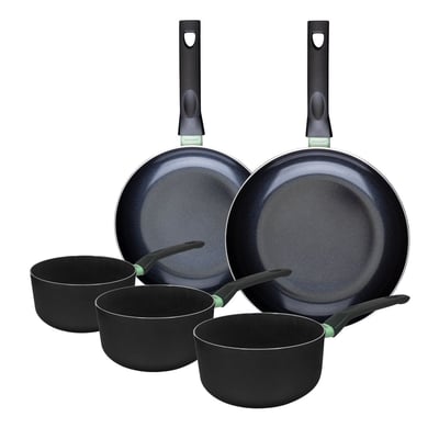Batterie 2 poêles 24/28cm + 3 casseroles 16/18/20cm BRANDAO FACKELMANN