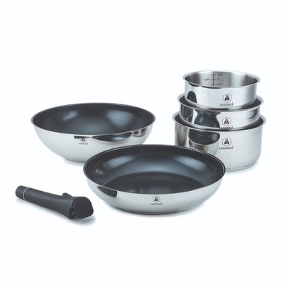 Set de 6 pièces inox amovible antiadhésif - "Réactif" LAGUIOLE CUISSON