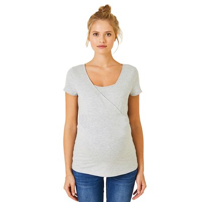 Lot de 2 T-shirts cache-coeur grossesse et allaitement VERTBAUDET
