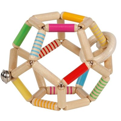 Hochet balle flexible rayée GOKI