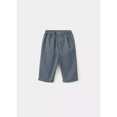 Pantalon taille élastique à carreaux MANGO BABY