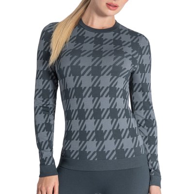 T-shirt manches longues imprimé pied de poule ATHLEISURE IMPETUS SPORT