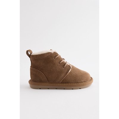 Bottines en daim à lacets fourrées NEXT