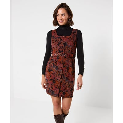 Robe Chasuble en Velours Côtelé Fleurie Jours d'Automne JOE BROWNS