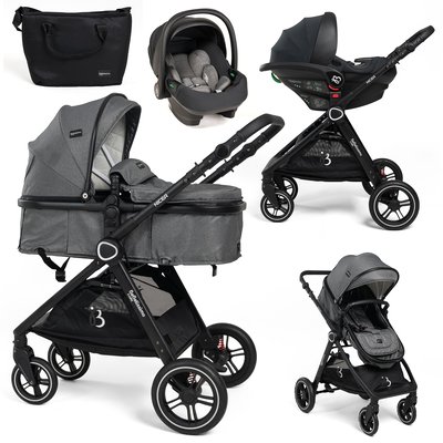 Poussette combinée trio 3 en 1 - siège auto I-size 40-87cm  – nacelle – dès la naissance – jusqu’à 22kg  - Nicea BEBELISSIMO J'AIME