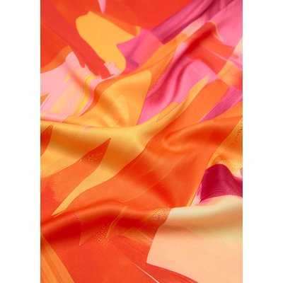 Foulard en satin à imprimé abstrait MANGO