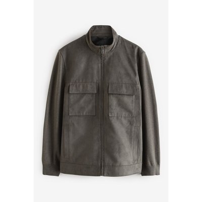 Veste en daim synthétique avec manches maille NEXT