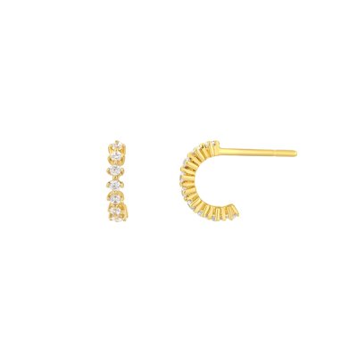 Boucles d'oreilles en or 375 et oxyde de zirconium JULIETTE