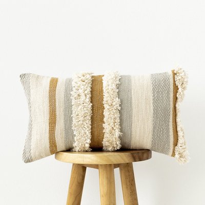 Coussin 100% Coton Rayures -SAFI KENAY