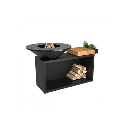 Brasero Island Black 100 Teak Wood OI3B100W OFYR