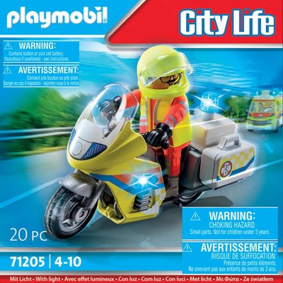 City Life Urgentiste avec moto et effet lumineux PLAYMOBIL