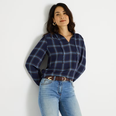 Blouse imprimé carreaux GRAIN DE MALICE