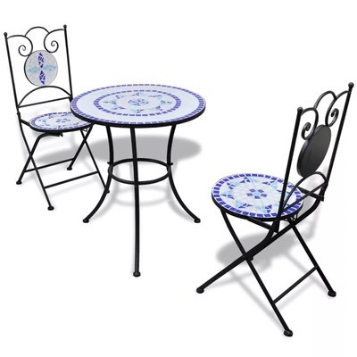 Ensemble bistro 3 à carreaux en céramique HOME MAISON