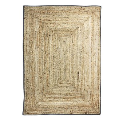 Tapis en jute et coton bande THE DECO FACTORY