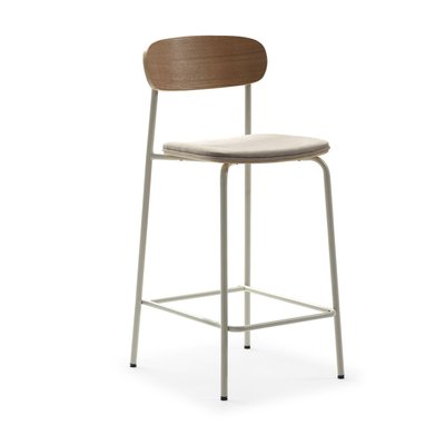 Lot de 2 chaises de bar en tissu et métal H66cm - Arno DRAWER