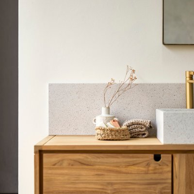 Crédence en terrazzo premium white 145 cm AVA TIKAMOON