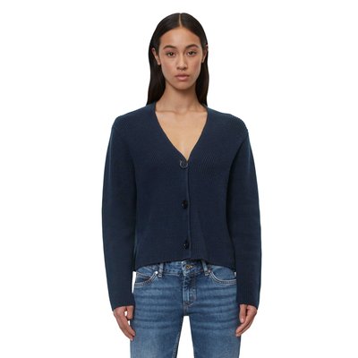 Cardigan col V relaxed en coton biologique lourd MARC O'POLO