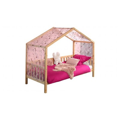 Dallas Lit MH 90 X 200 Naturel + Tente textile Papillon VIPACK