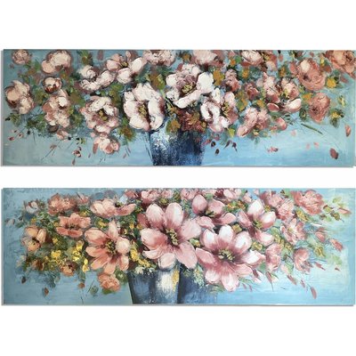 tableau floral   décoratif sur toile avec châssis pino RECOLLECTION