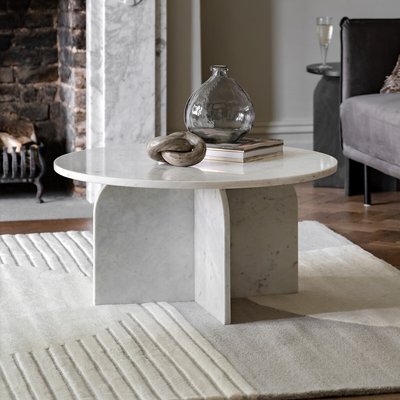 Addison Sculptural Marble Coffee Table SO'HOME