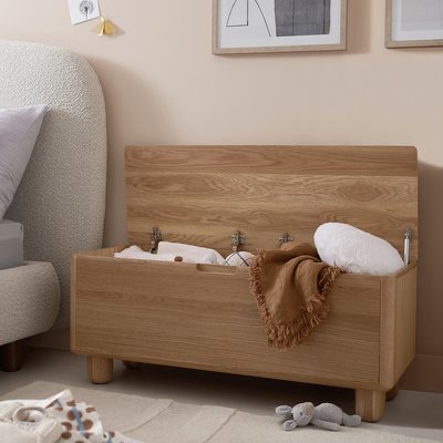 Banc/coffre de rangement chêne arrondi, Piero LA REDOUTE INTERIEURS
