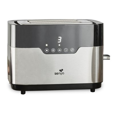 Grille-pain tactile 2 larges fentes inox smart toaster SENYA